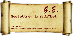 Gestettner Erzsébet névjegykártya